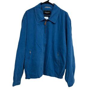 London Fog Collection NWT Blue  Jacket Zipper Pockets Elastic Hem